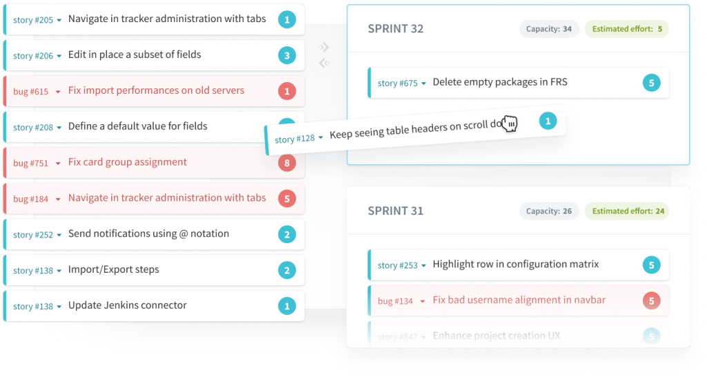 scrum tools: sprint, release planning