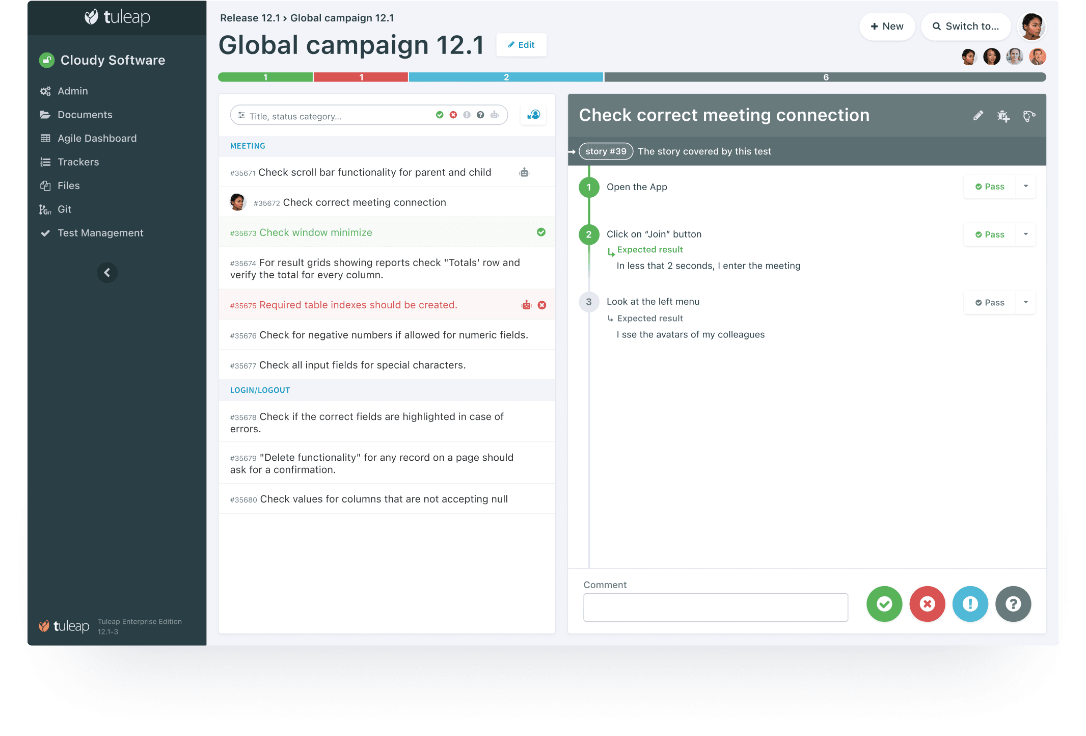 test management and defect management with tuleap